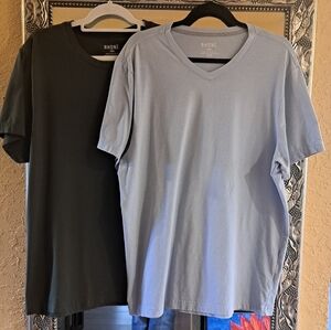 RHONE XL Short Sleeve T-Shirt Duo - Army Green And Pale Blue.